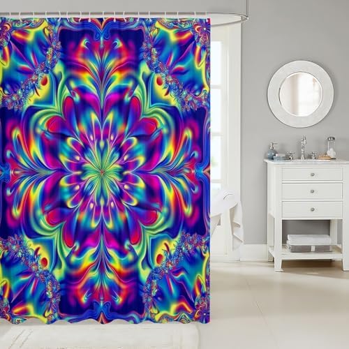 Erosebridal Psychedelic Shower Curtain Set