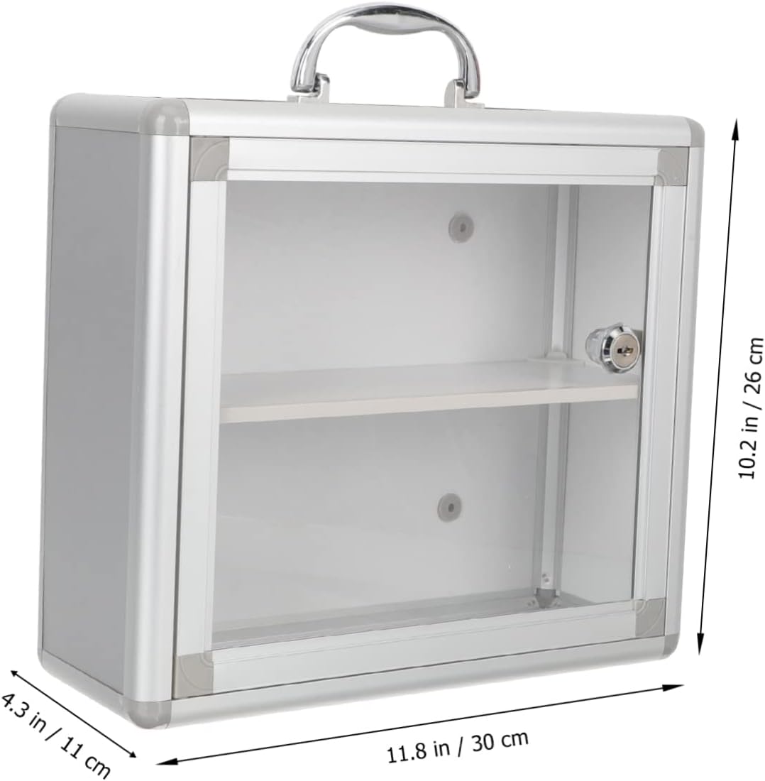 SOESFOUFU Portable Medicine Cabinet Locking Storage Box