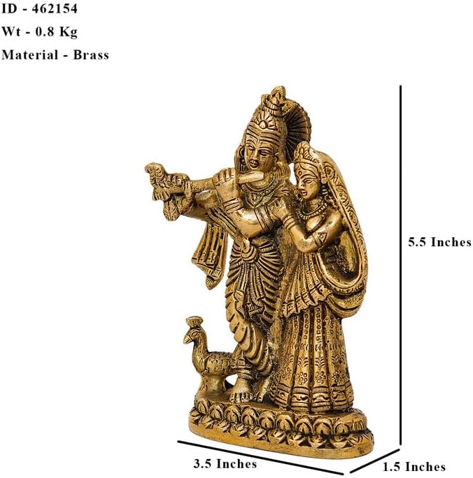 Statuestudio Brass Radha Krishna Idol 55 Inch 1