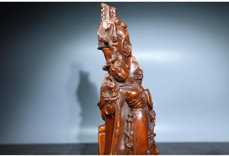 LimpaC Mini Boxwood Meditating Woman Statue