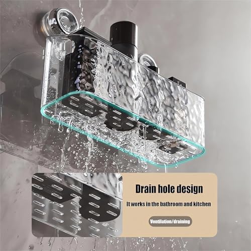 Removable Corrugated Suction Cup Shower Caddy Organizer