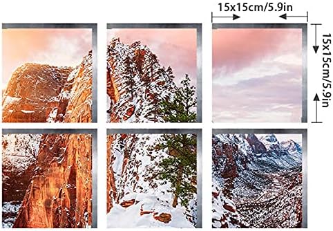 ChezMax Non-Slip Bathtub Sticker - 3D Mountain Peak Design 6 Pcs