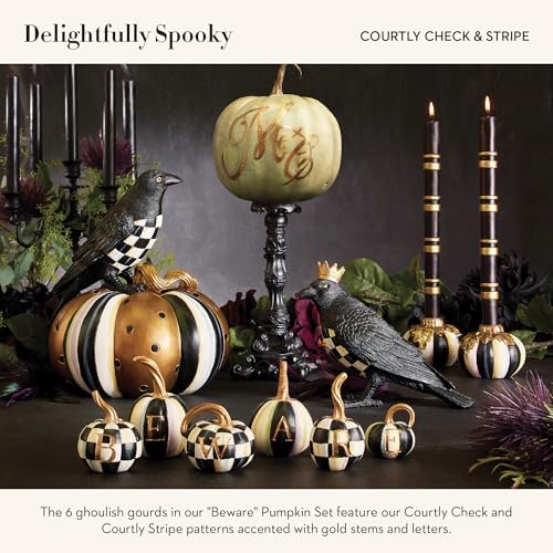 MACKENZIE-CHILDS Beware Resin Pumpkin Decor Set of 6