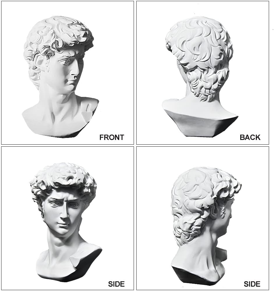 Greek Statue of David Resin Bust 6 Inch Home Decor