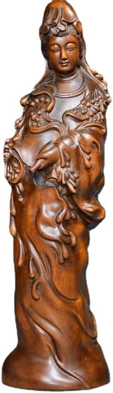 LimpaC Handcrafted Boxwood Avalokitesvara Statue