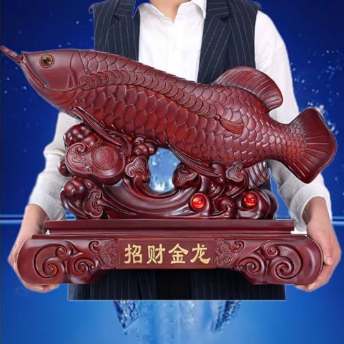 Large Feng Shui Resin Fish Statue for Wealth and Prosperity