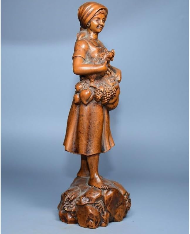 LimpaC Collection Boxwood Meditating Woman Statue