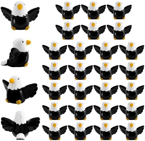 MKAWPOLA 30 Pcs Mini Resin Bald Eagle Decor