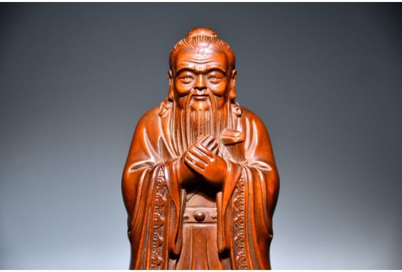 Handcrafted Boxwood Confucius Statue for Home Decor 1