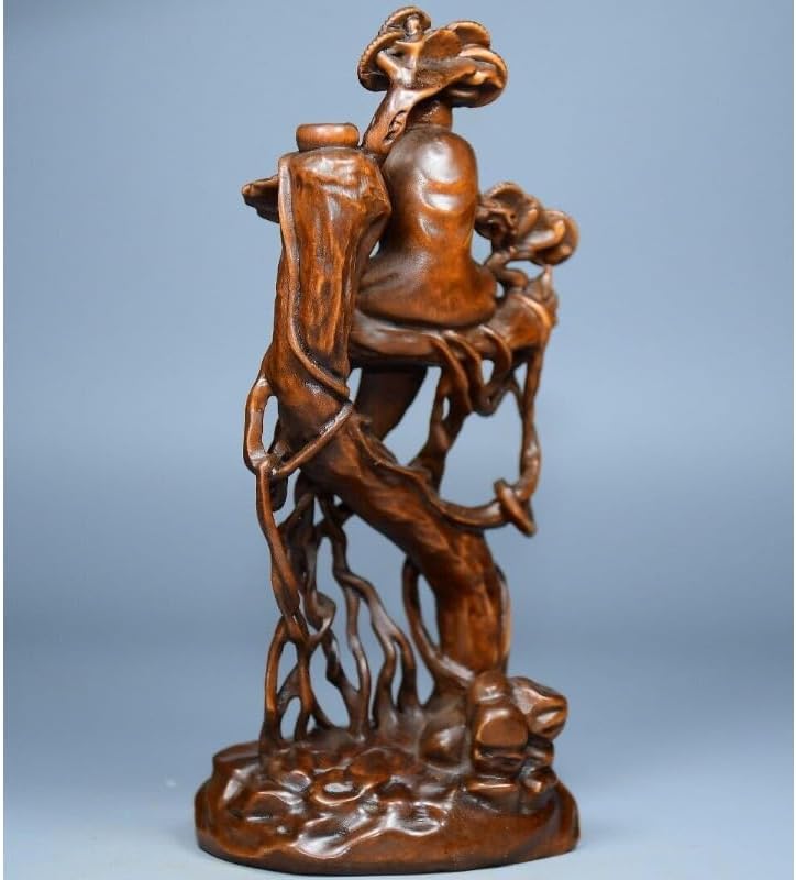 LimpaC Mini Boxwood Arhat Meditation Statue