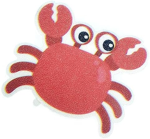 Ciieeo 5 Pack Non-Slip Bath Tub Stickers with Cartoon Crab Design