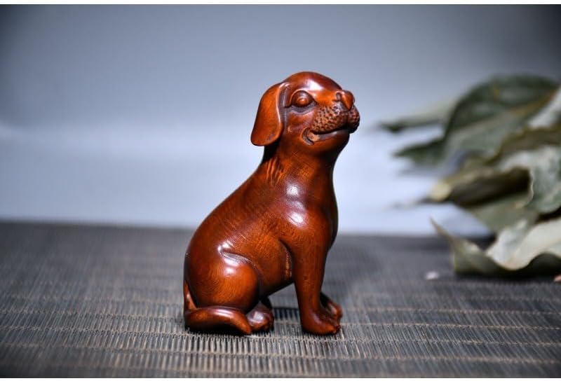 LimpaC 12 Zodiac Boxwood Dog Statues Handmade Decor