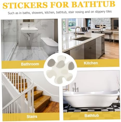IMIKEYA Floral Bathroom Non-Slip Stickers