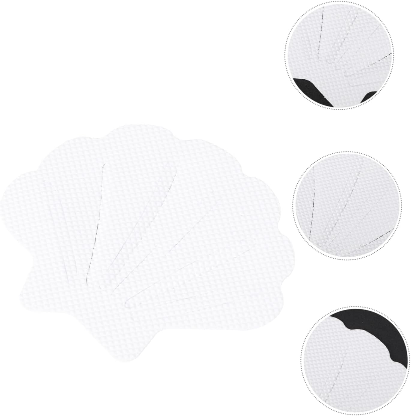 12pcs Non-Slip Bathtub Stickers with White Sea Shell Design