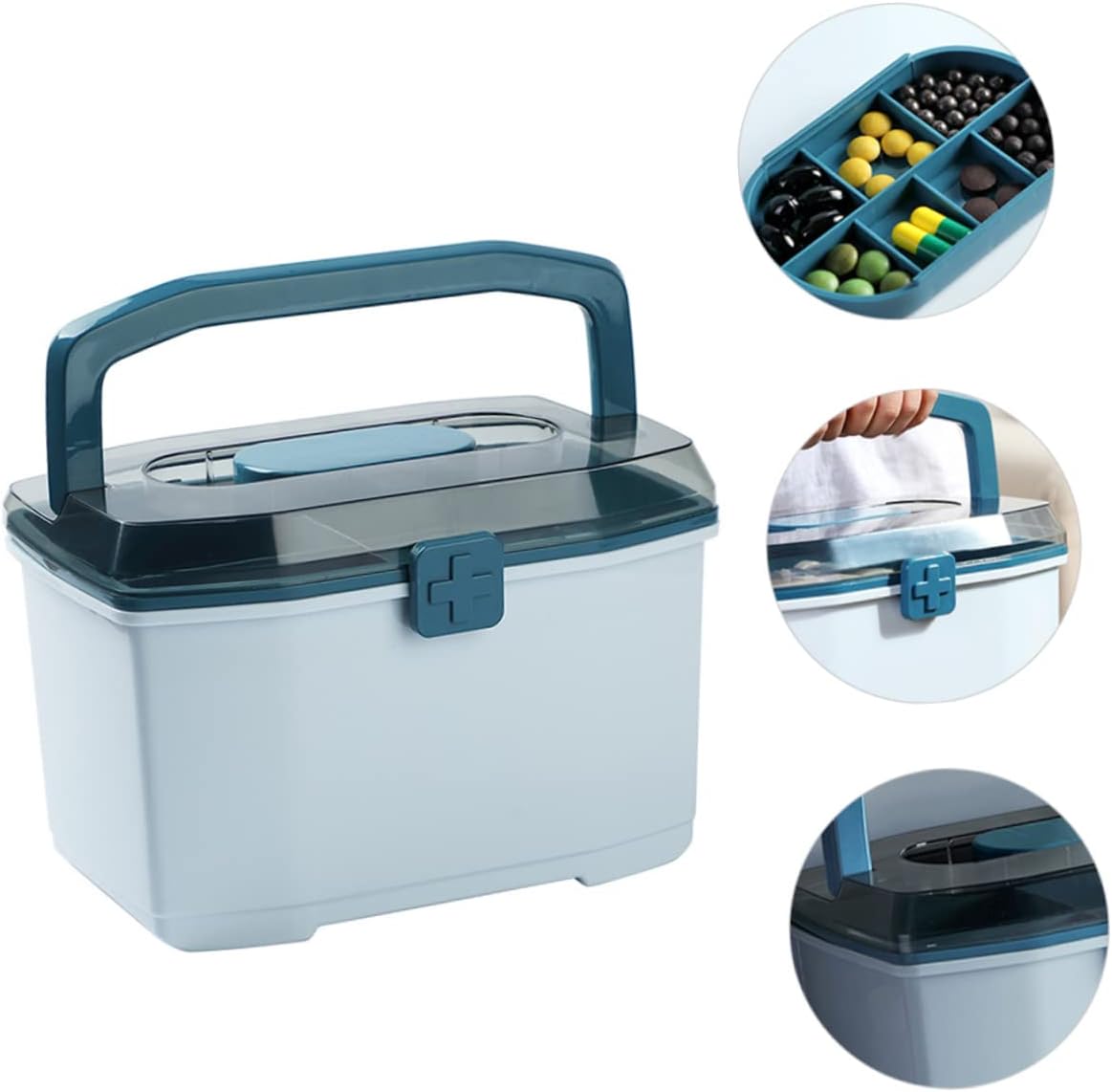 Lightweight Lockable Medicine Storage Cabinet with Handle