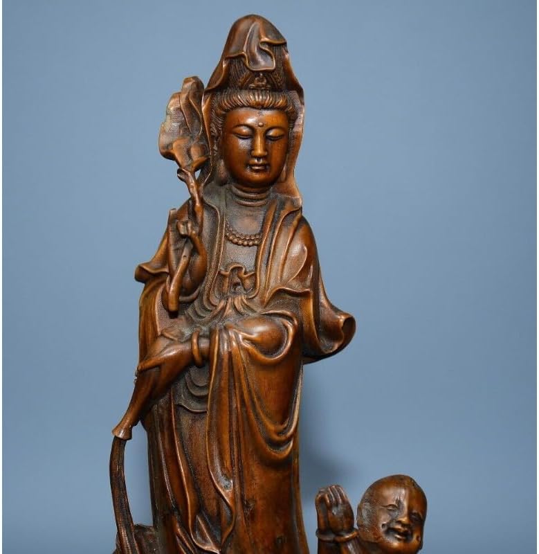 LimpaC Collection Mini Boxwood Kwan-Yin Statue