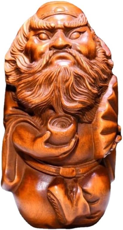 LimpaC Handcrafted Boxwood Zhong Kui Statue