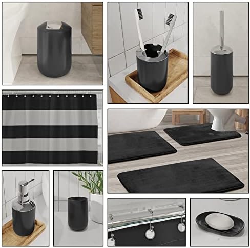 Clara Clark 23PC Matte Black Bathroom Accessory Set