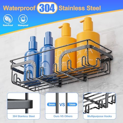 Hostaque 5-Pack Adhesive Shower Caddy Set