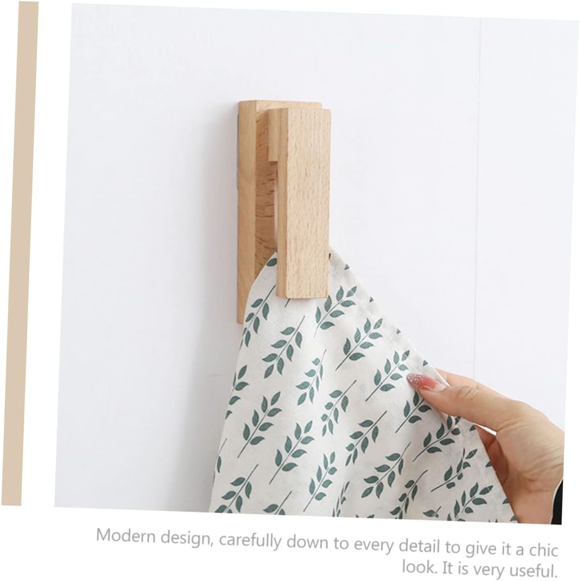Solid Wood Bathroom Towel Rack Hook For Wall Mount
