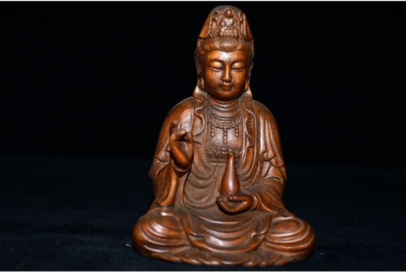 LimpaC Handmade Boxwood Kwan Yin Statue