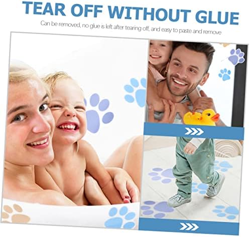 VOSAREA 10Pcs Dog Paw Print Non-Slip Bath Tub Stickers