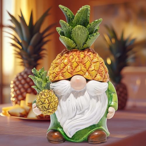 Hodao Pineapple Gnome Sculpture - 45L Home Decor Figurine