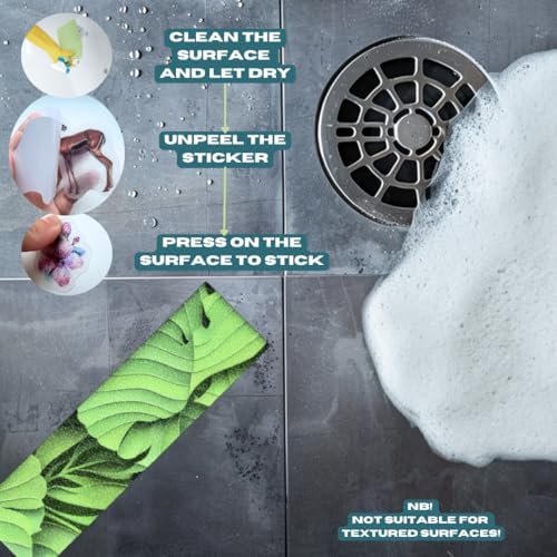 Non-Slip Bathtub Stickers 12PCS Nature Design Safety Appliques