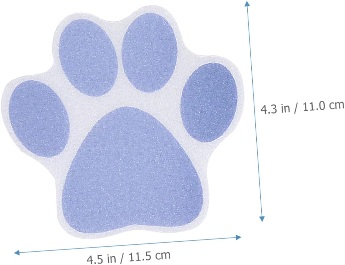 VOSAREA 10Pcs Dog Paw Print Non-Slip Bath Tub Stickers