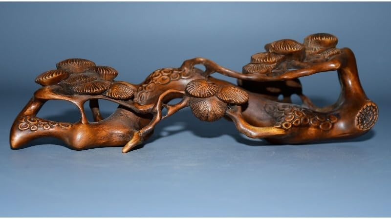 Handcrafted Boxwood Ganoderma Tree Stool Statue