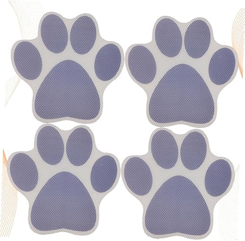 4pcs Cartoon Dog Footprint Bath Stickers - Anti-Slip Decals for Kids