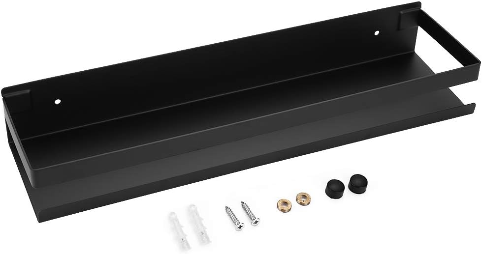 OwnMy Stainless Steel Shower Shelf 16 Inch Black
