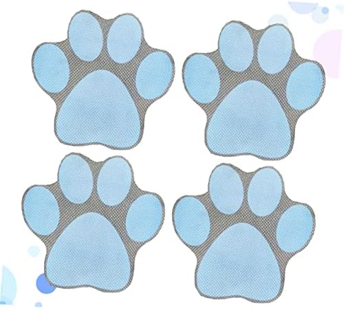 Ciieeo 4pcs Cartoon Dog Footprint Bath Decals