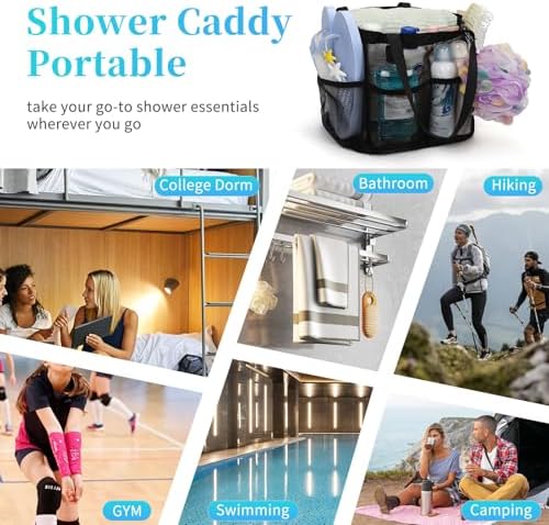 CUBETASTIC Upgraded Mesh Shower Caddy - Black
