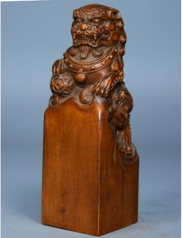 LimpaC Boxwood Animal Beast Wealth Seal Statue