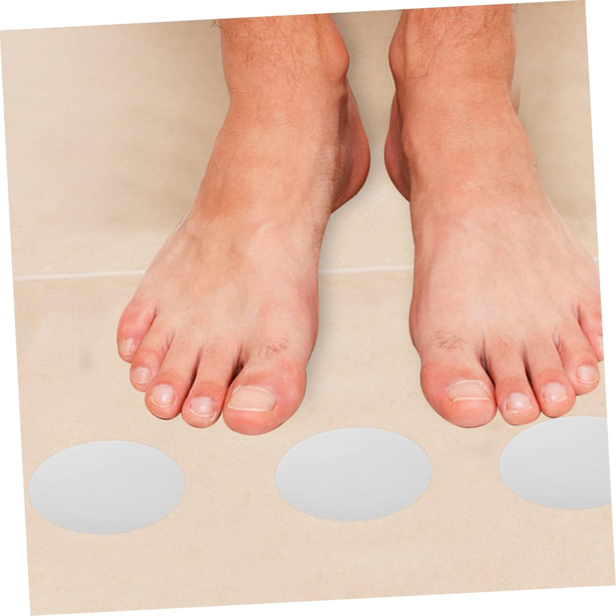 VOSAREA 20Pcs Round Transparent Safety Stickers for Bathrooms Stairs Pools