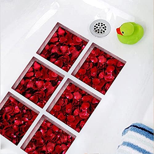 ChezMax Non-Slip Bath Stickers Petal Pattern 6 Pcs