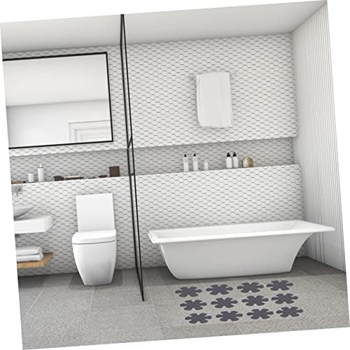 PRETYZOOM 20Pcs Flower Shaped Non-Slip Bath Stickers