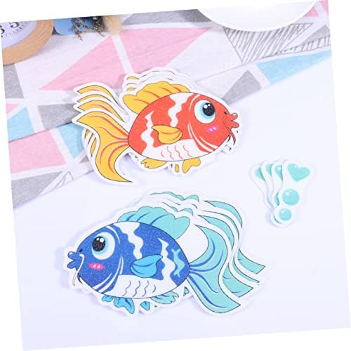 Ciieeo 8pc Fish Decals for Bathroom Non-Slip Stickers