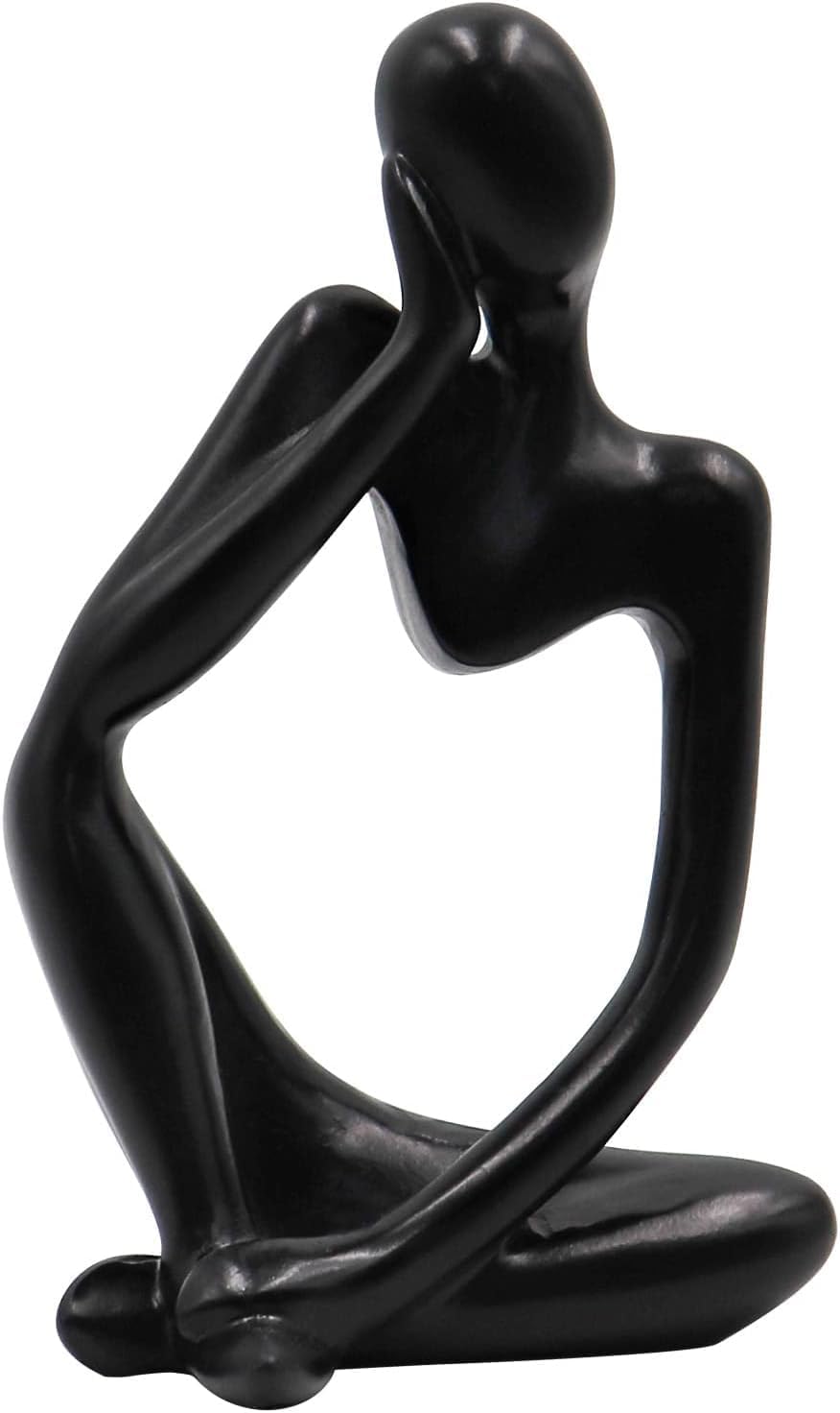 NxInnoX Creative Resin Thinker Art Sculpture Black Left Small