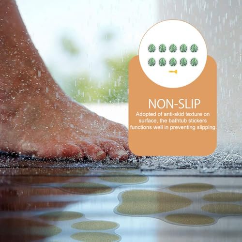 1set Leaf Bathtub Stickers Non-Slip Safety Decals