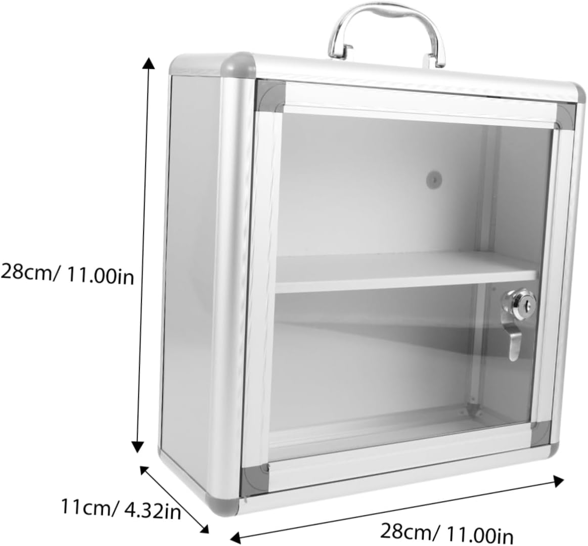 Alipis Wall Mount Medicine Cabinet with Double Compartment