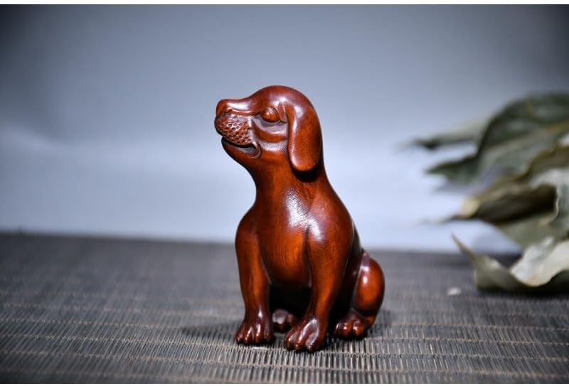 LimpaC 12 Zodiac Boxwood Dog Statues Handmade Decor