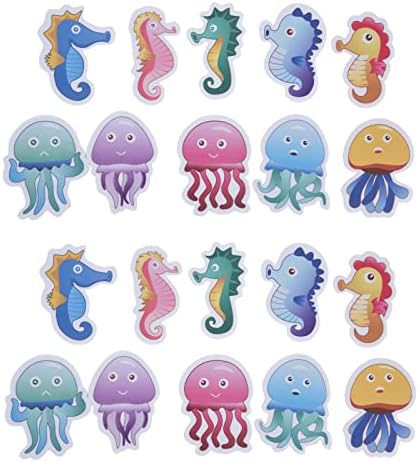 Gavigain 2 Set Kids Bath Stickers with Sea Animal Design