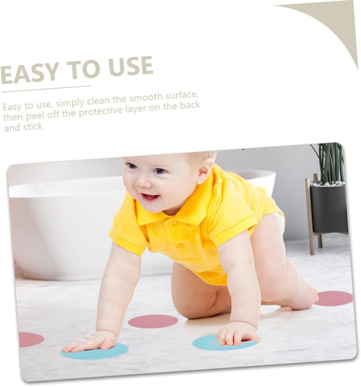 36pcs Round Bathtub Floor Stickers Non-Decals for Bathroom Kitchen