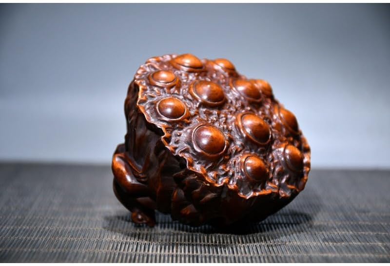 Handcrafted Boxwood Lucky Lotus Root Statue