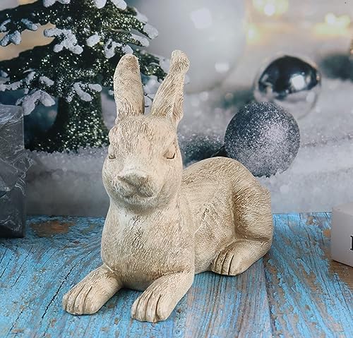 Hymmah Rabbit Statue Rustic Home Decor Sculpture