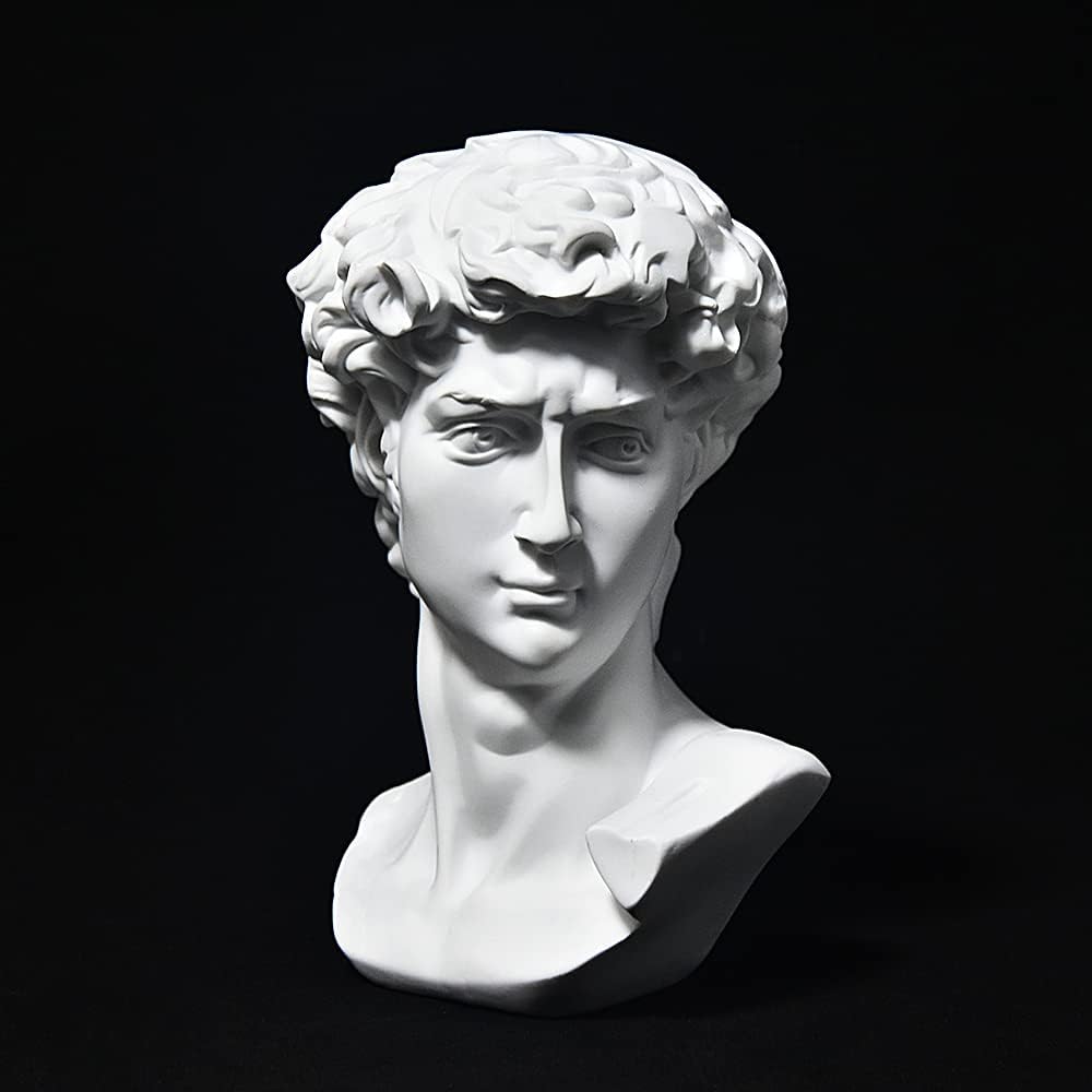 Greek Statue of David Resin Bust 6 Inch Home Decor