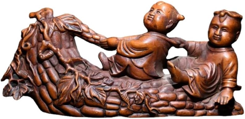 LimpaC Handmade Boxwood Bittermelone Statue Decor