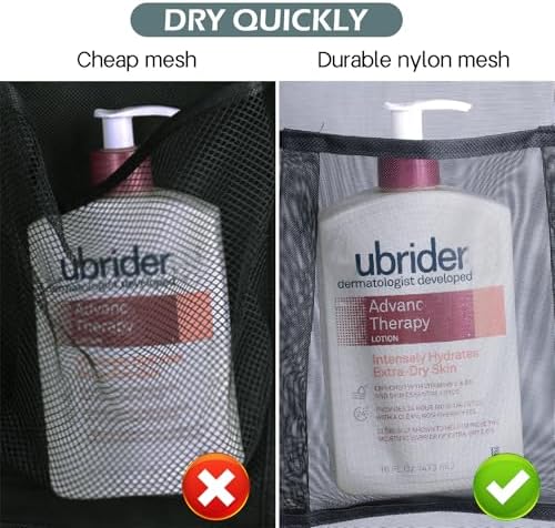 MISSLO Mesh Shower Caddy with Door and Curtain Hooks